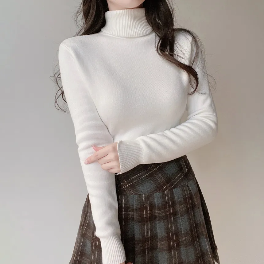 プリーツAラインサイドジップミニチェックスカート | mirangmirang | 詳細画像4