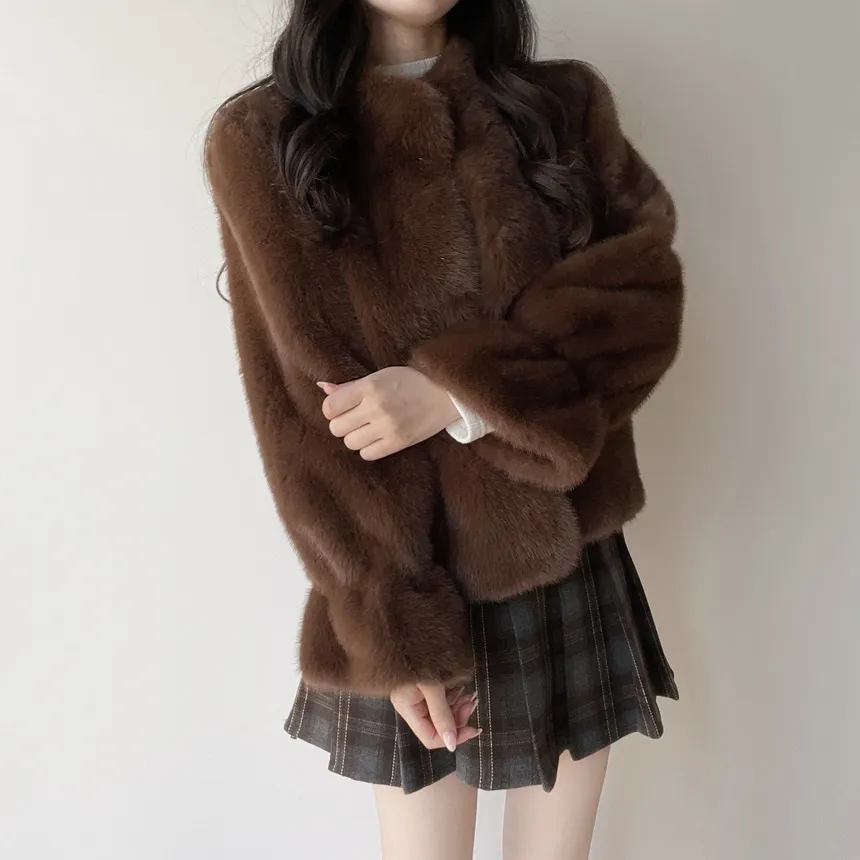 プリーツAラインサイドジップミニチェックスカート | mirangmirang | 詳細画像21