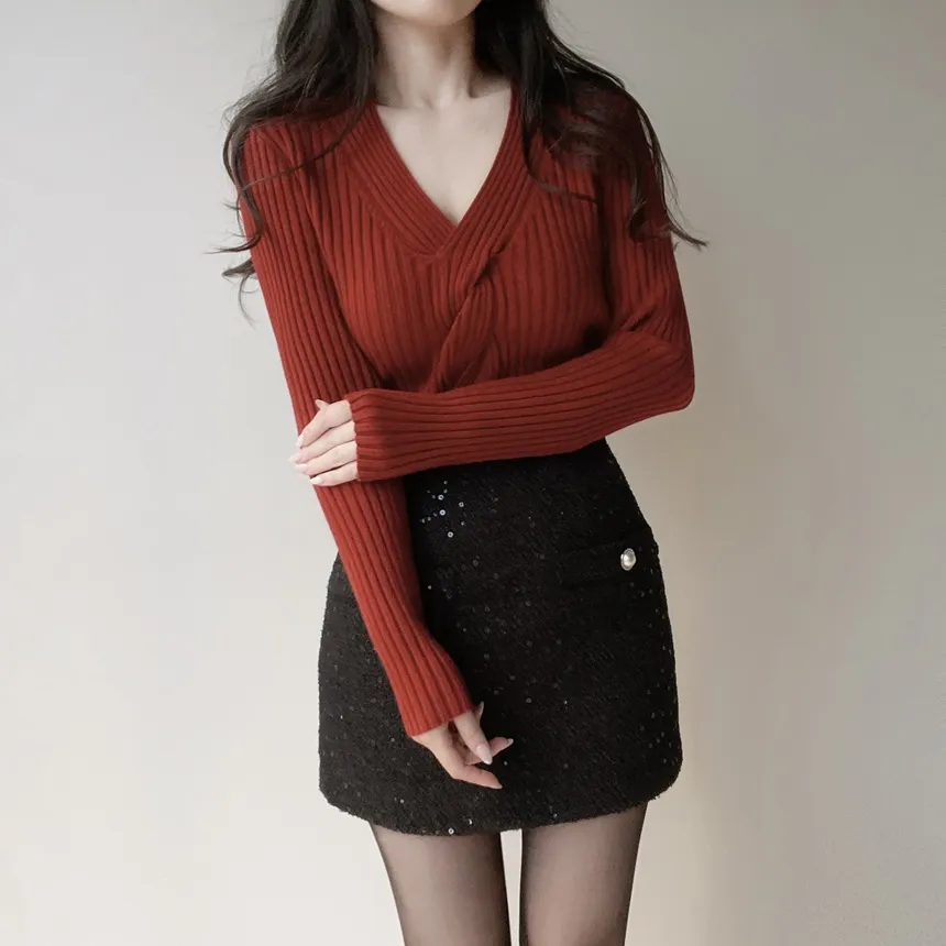 ツイードスパンコールHラインミニスカート | mirangmirang | 詳細画像15