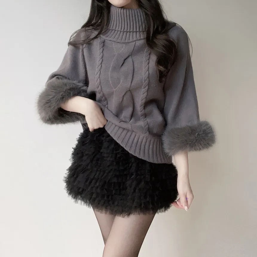 チュールフリルティアードウエストゴムミニスカート | mirangmirang | 詳細画像13