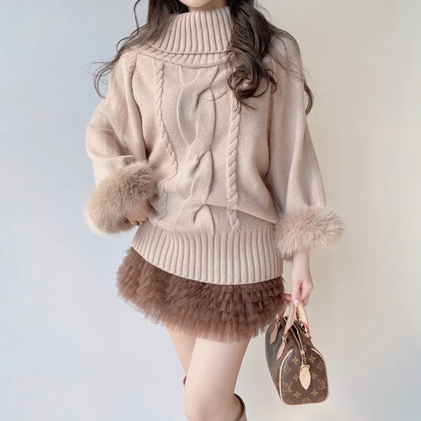 チュールフリルティアードウエストゴムミニスカート | mirangmirang | 詳細画像21