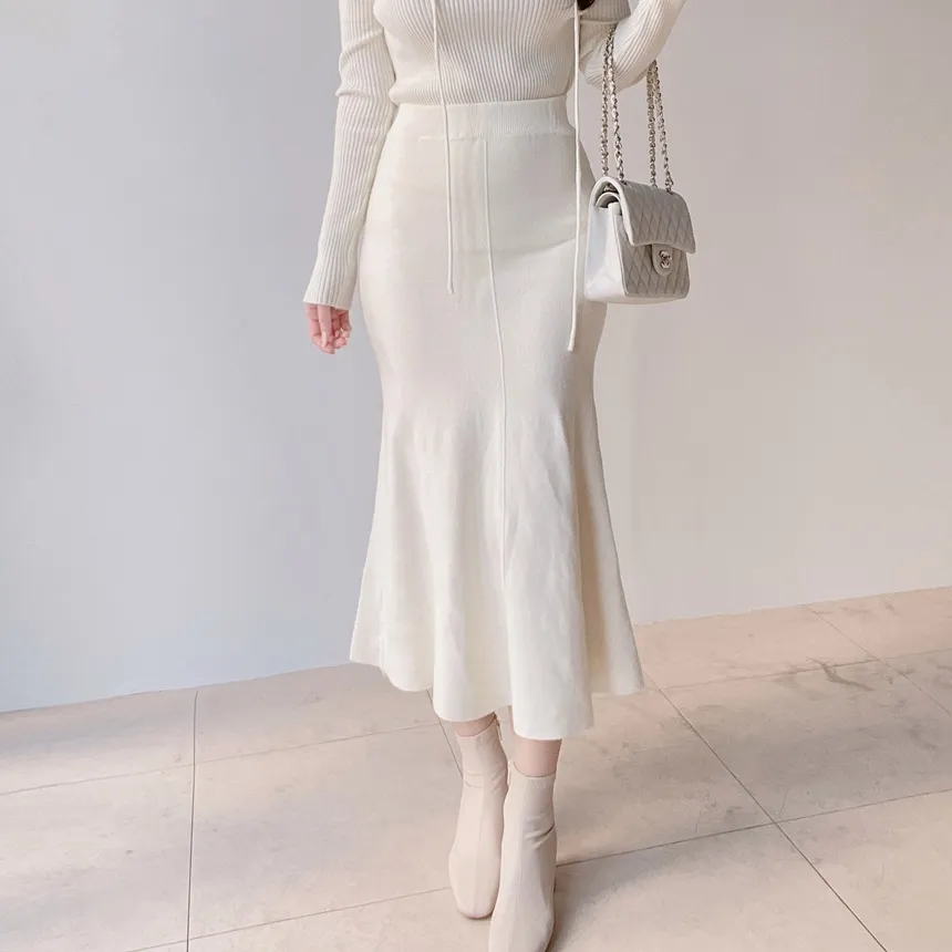 ウエストゴムロングマーメイドスカート | mirangmirang | 詳細画像2