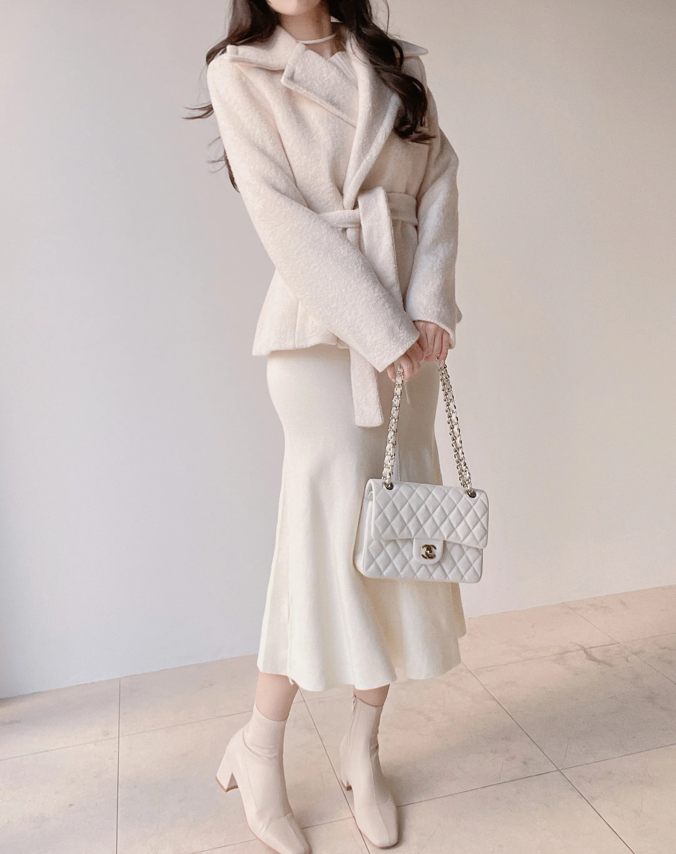 ウエストゴムロングマーメイドスカート | mirangmirang | 詳細画像11