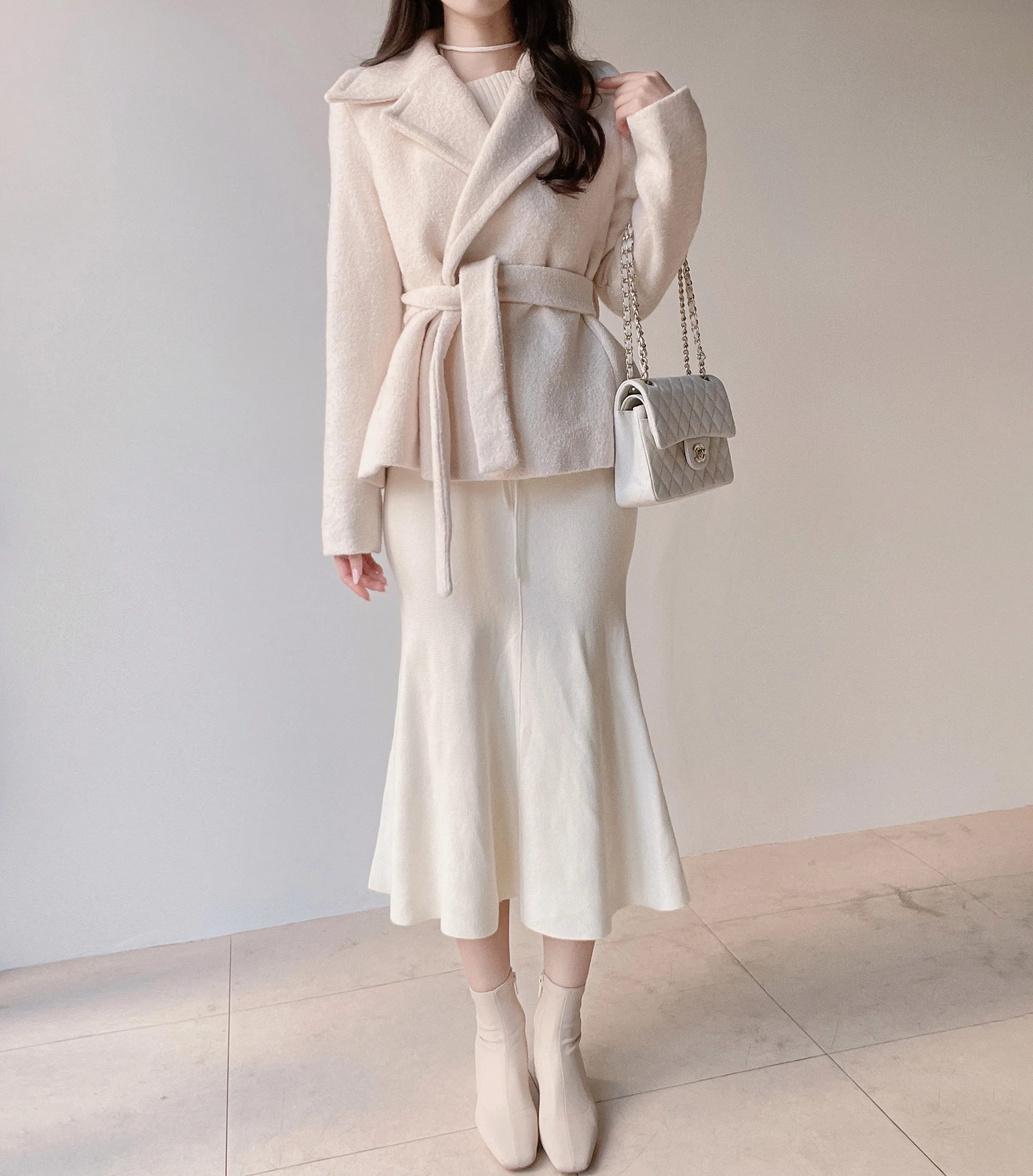 ウエストゴムロングマーメイドスカート | mirangmirang | 詳細画像12