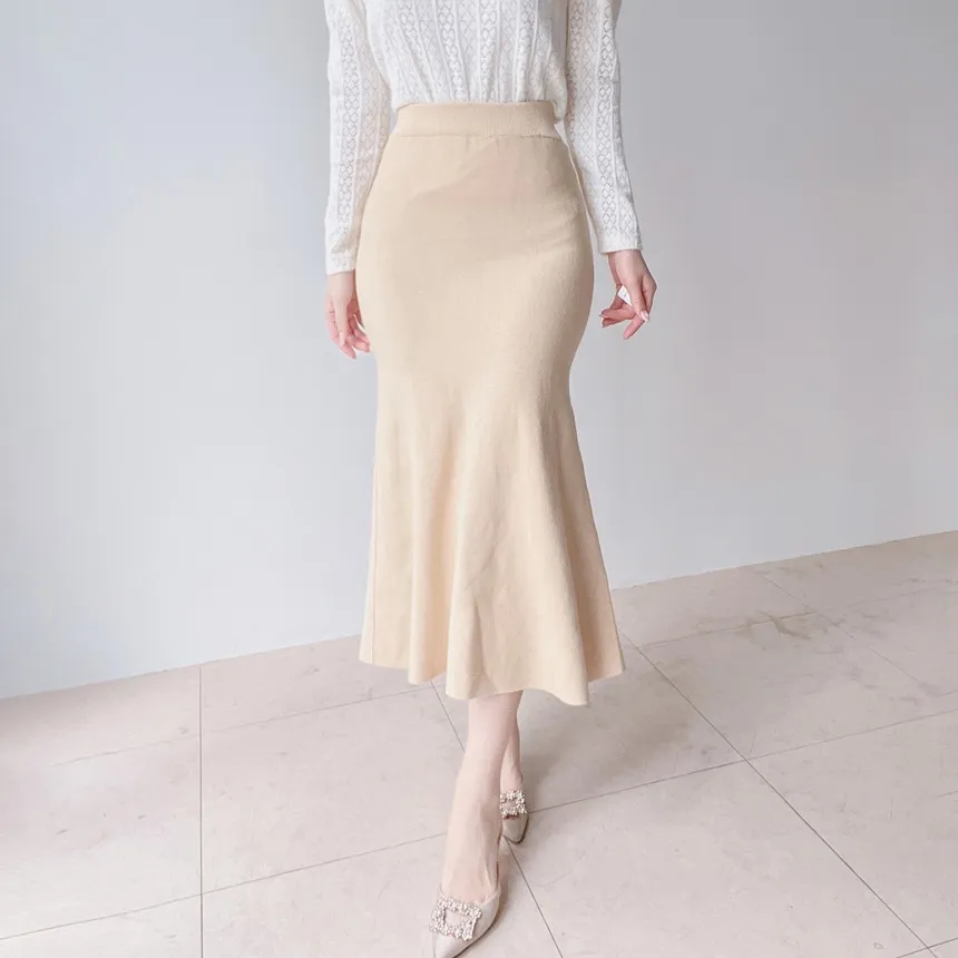 ウエストゴムロングマーメイドスカート | mirangmirang | 詳細画像22