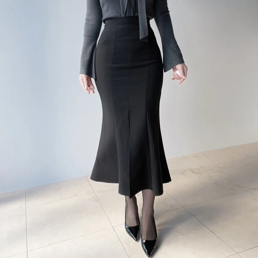 ストレッチロングマーメイドスリットスカート | mirangmirang | 詳細画像2