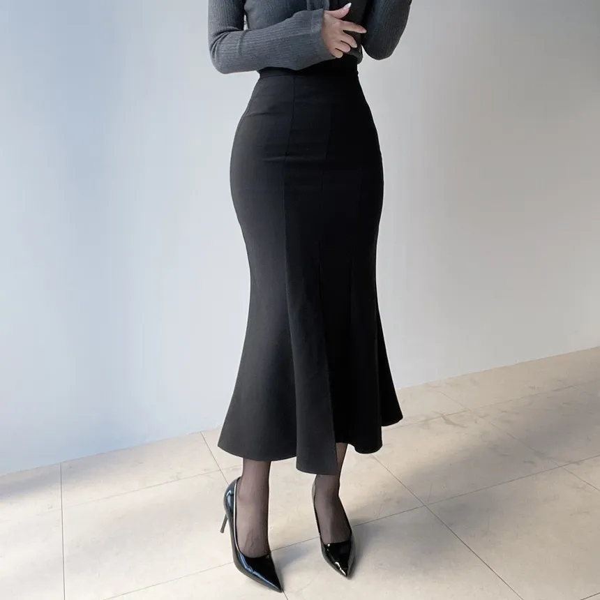 ストレッチロングマーメイドスリットスカート | mirangmirang | 詳細画像3