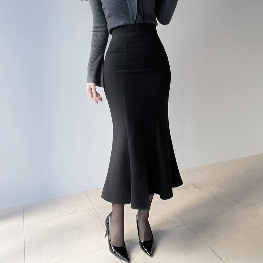 ストレッチロングマーメイドスリットスカート | mirangmirang | 詳細画像4