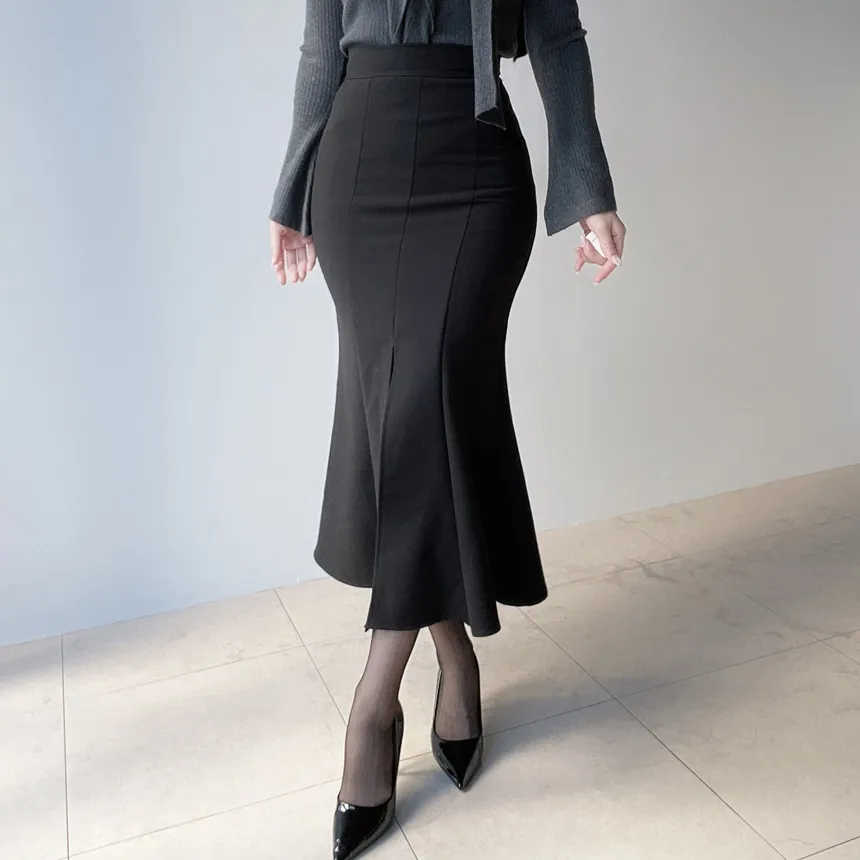 ストレッチロングマーメイドスリットスカート | mirangmirang | 詳細画像5