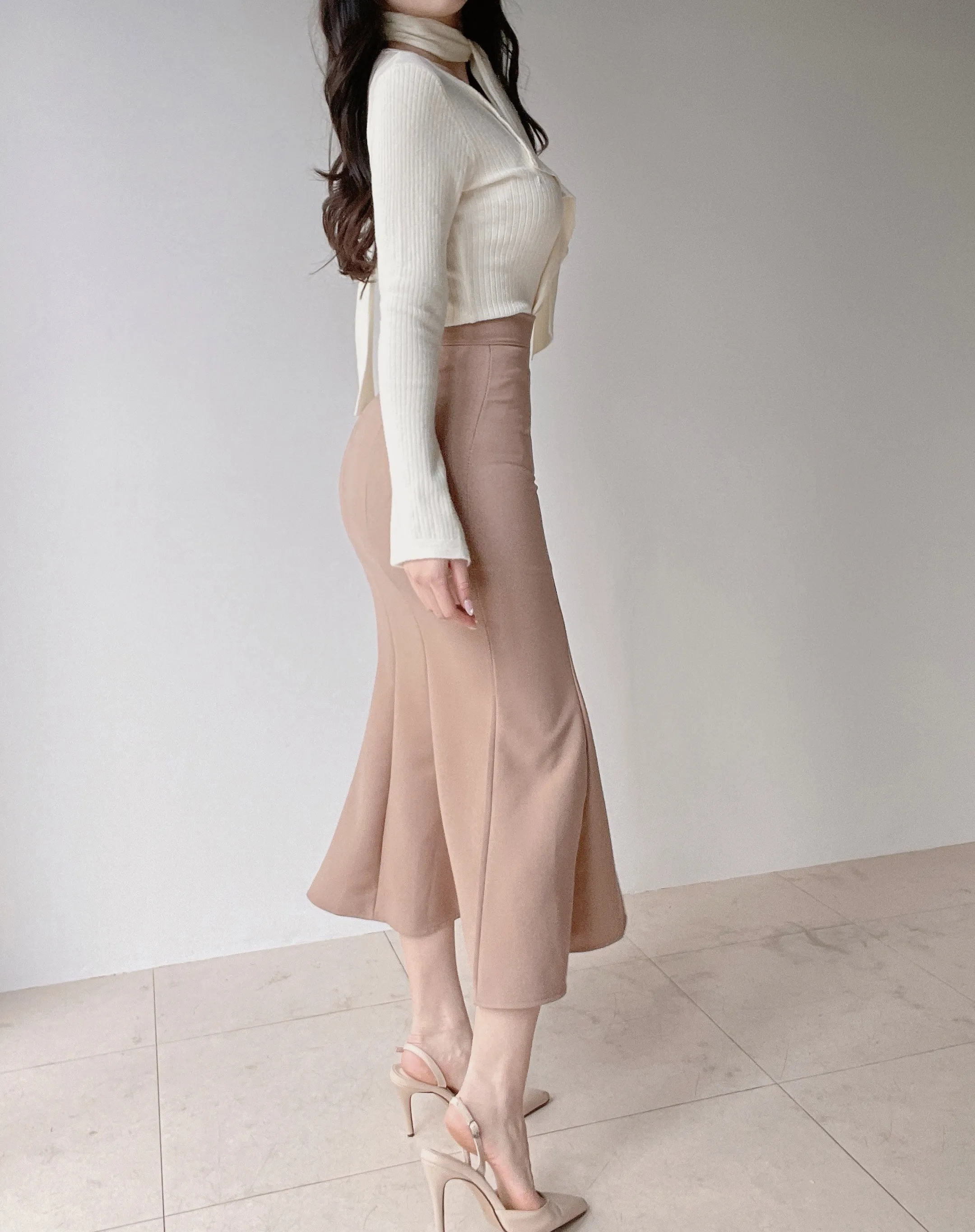 ストレッチロングマーメイドスリットスカート | mirangmirang | 詳細画像24