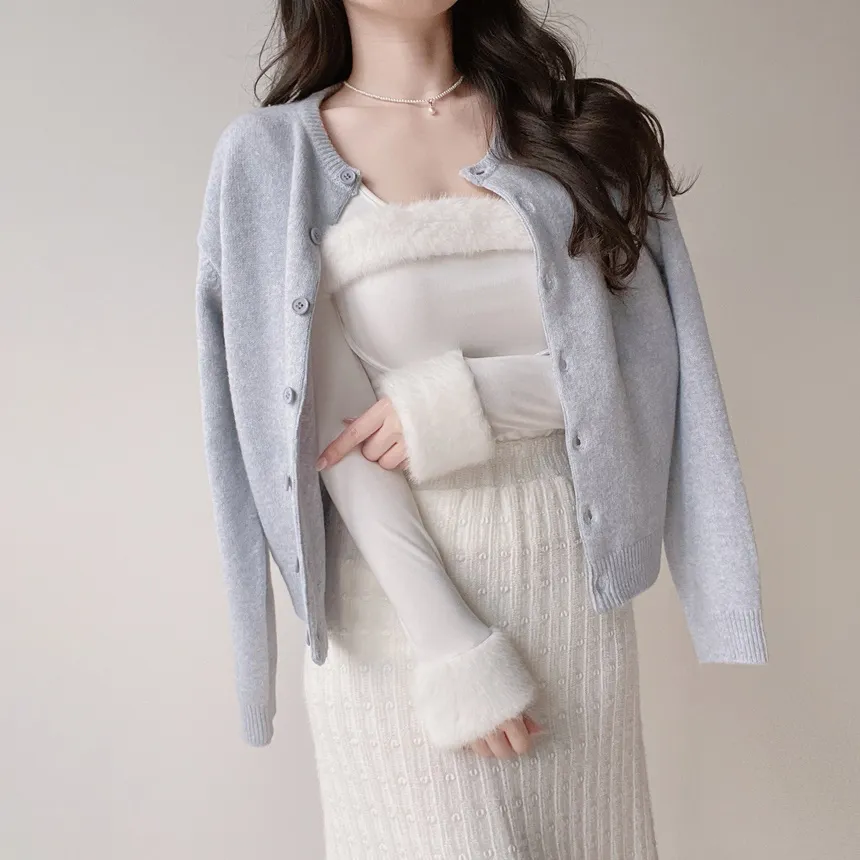 ニットロングウエストゴムハート刺繍スカート | mirangmirang | 詳細画像9