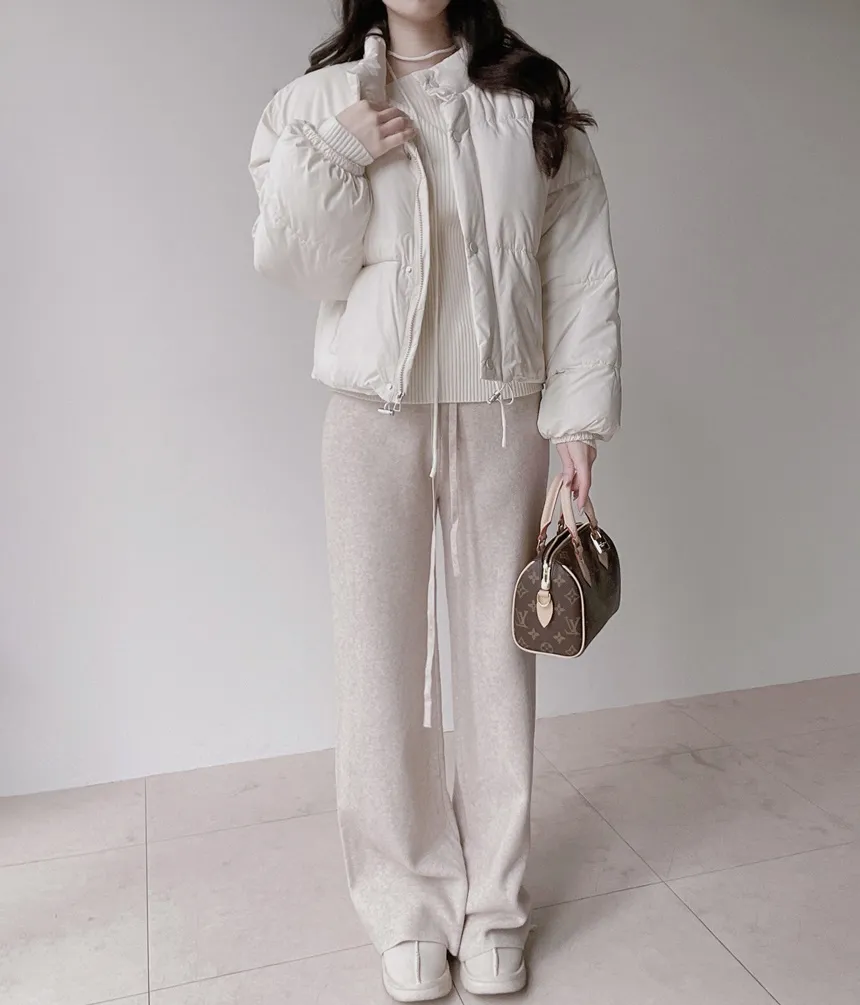 リブウール混ボートネックスリムニットストラップ付 | mirangmirang | 詳細画像6