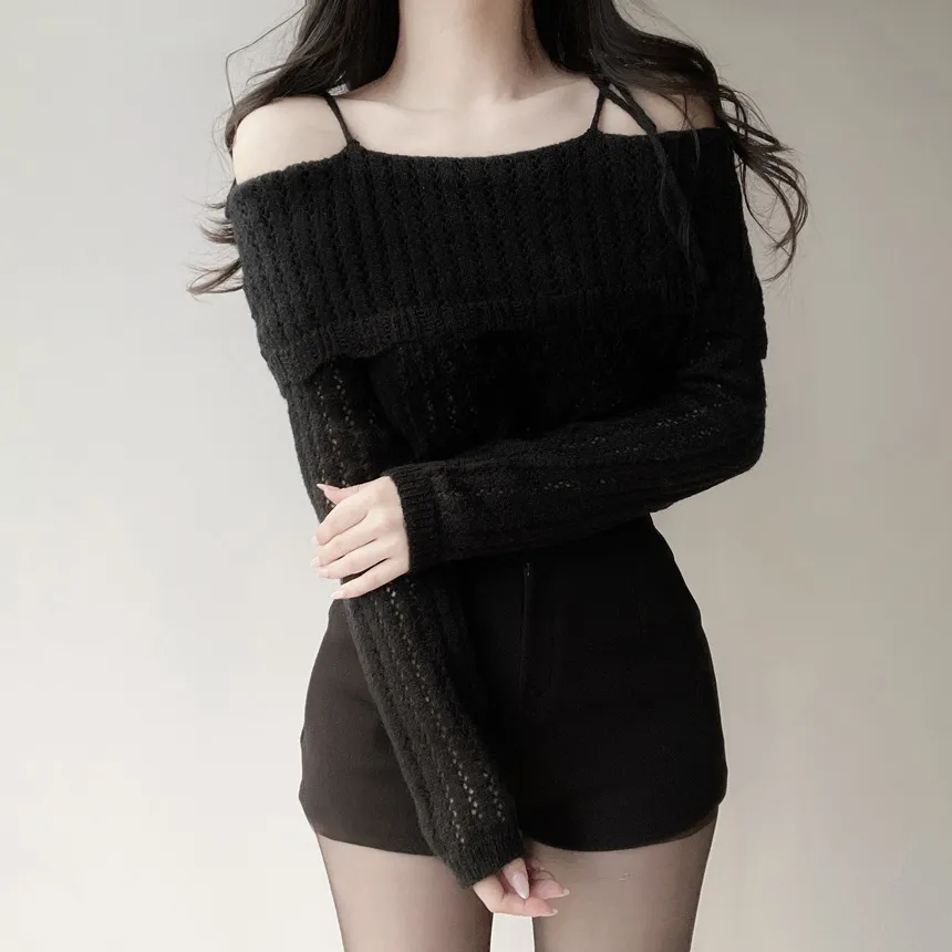 オフショルダーレースニット | mirangmirang | 詳細画像15