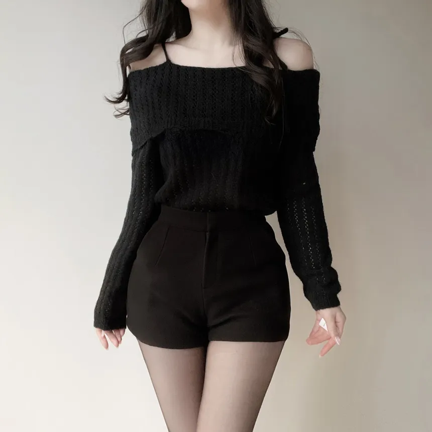 オフショルダーレースニット | mirangmirang | 詳細画像17