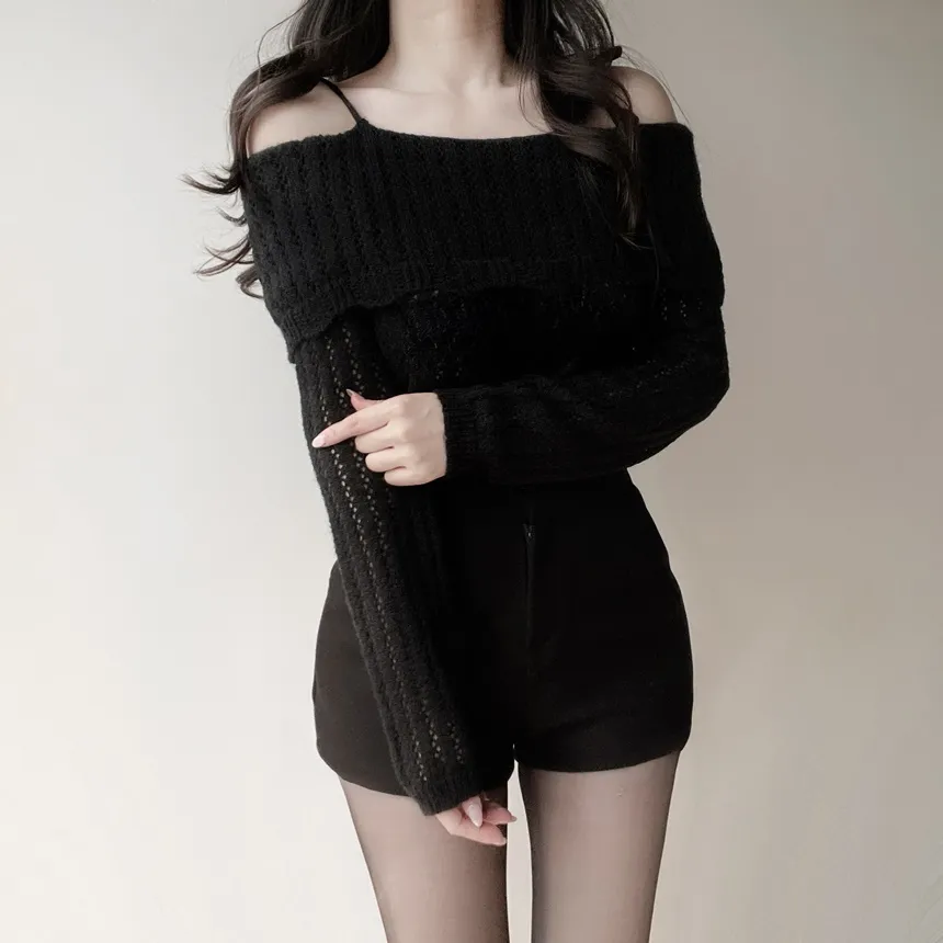 オフショルダーレースニット | mirangmirang | 詳細画像18