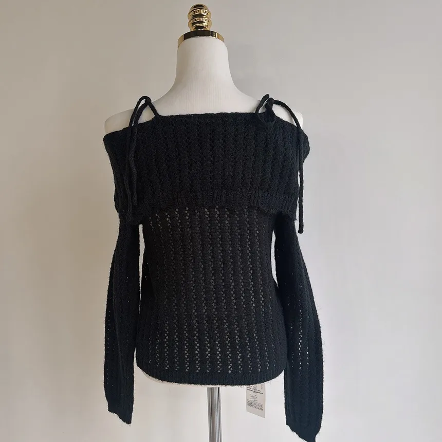 オフショルダーレースニット | mirangmirang | 詳細画像24