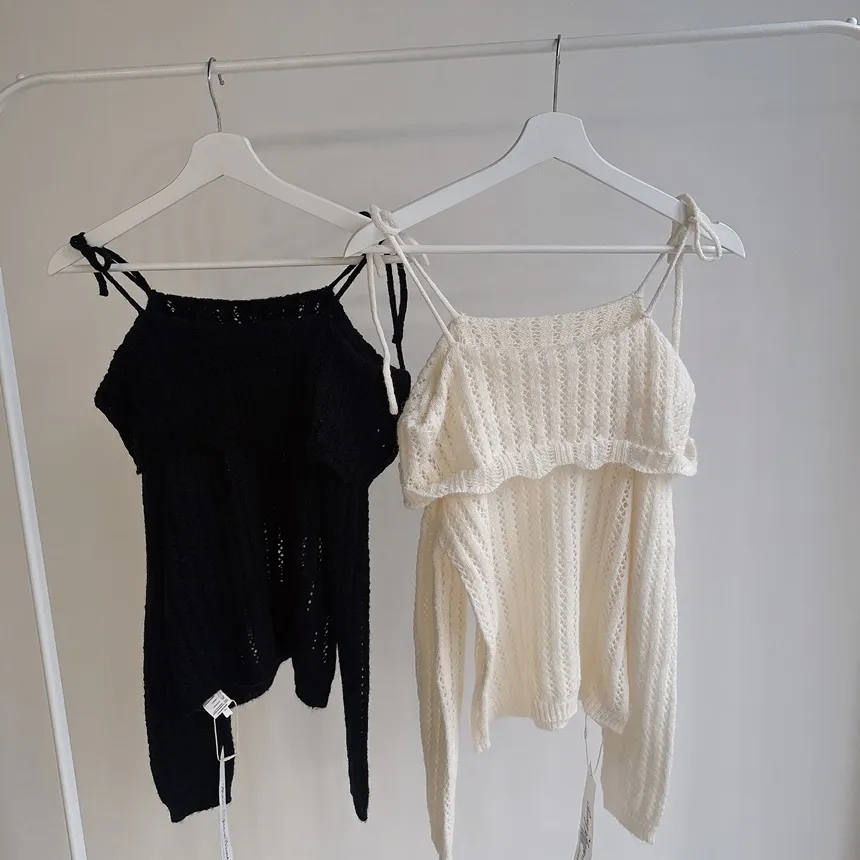 オフショルダーレースニット | mirangmirang | 詳細画像25