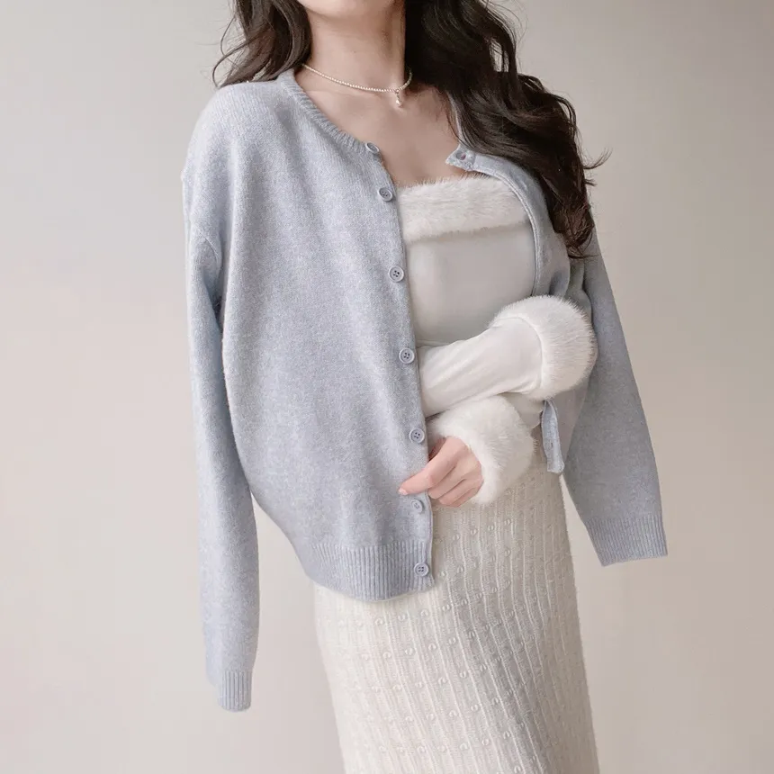 エコファー長袖UネックリボンTシャツ | mirangmirang | 詳細画像28