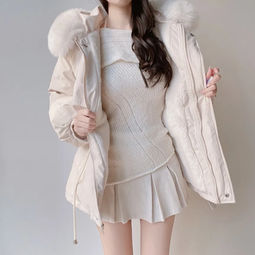 オフショルダーアンバランスホルターネックニット | mirangmirang | 詳細画像15