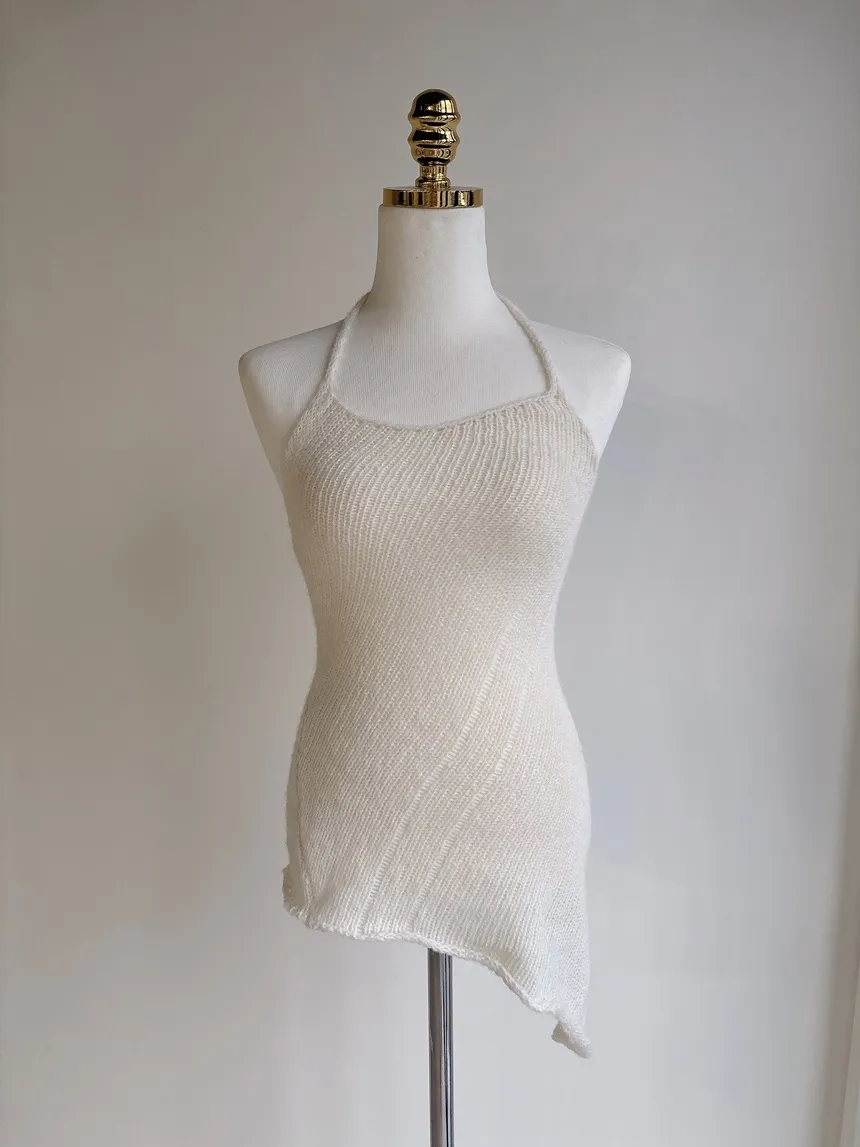 オフショルダーアンバランスホルターネックニット | mirangmirang | 詳細画像16