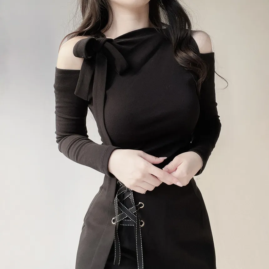 ウォーマーリボンハーフネックTシャツ | mirangmirang | 詳細画像22