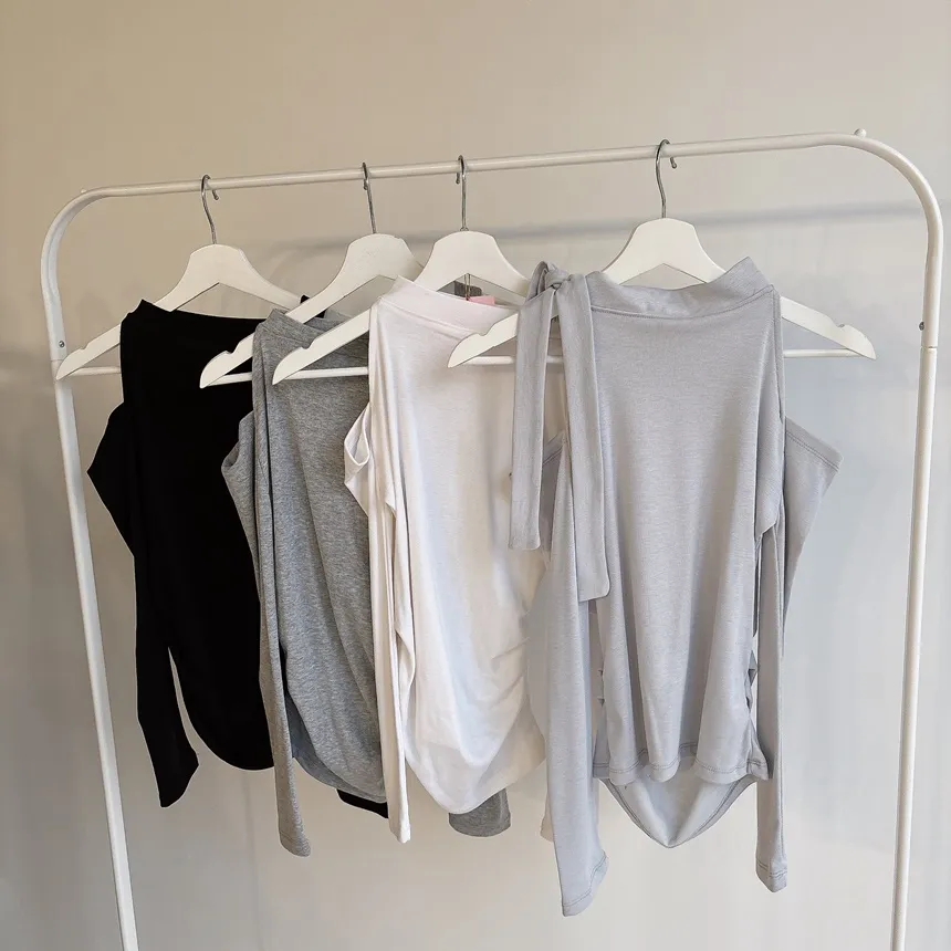 ウォーマーリボンハーフネックTシャツ | mirangmirang | 詳細画像24