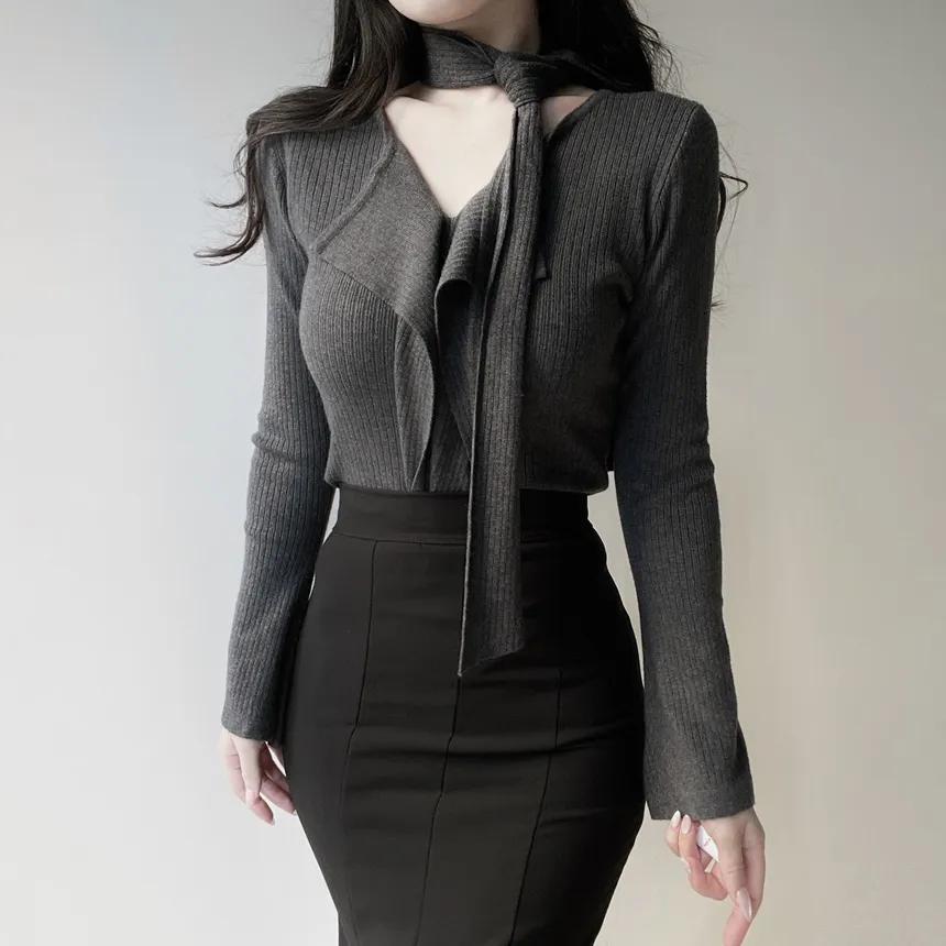 リブフリルニットストラップ付 | mirangmirang | 詳細画像24