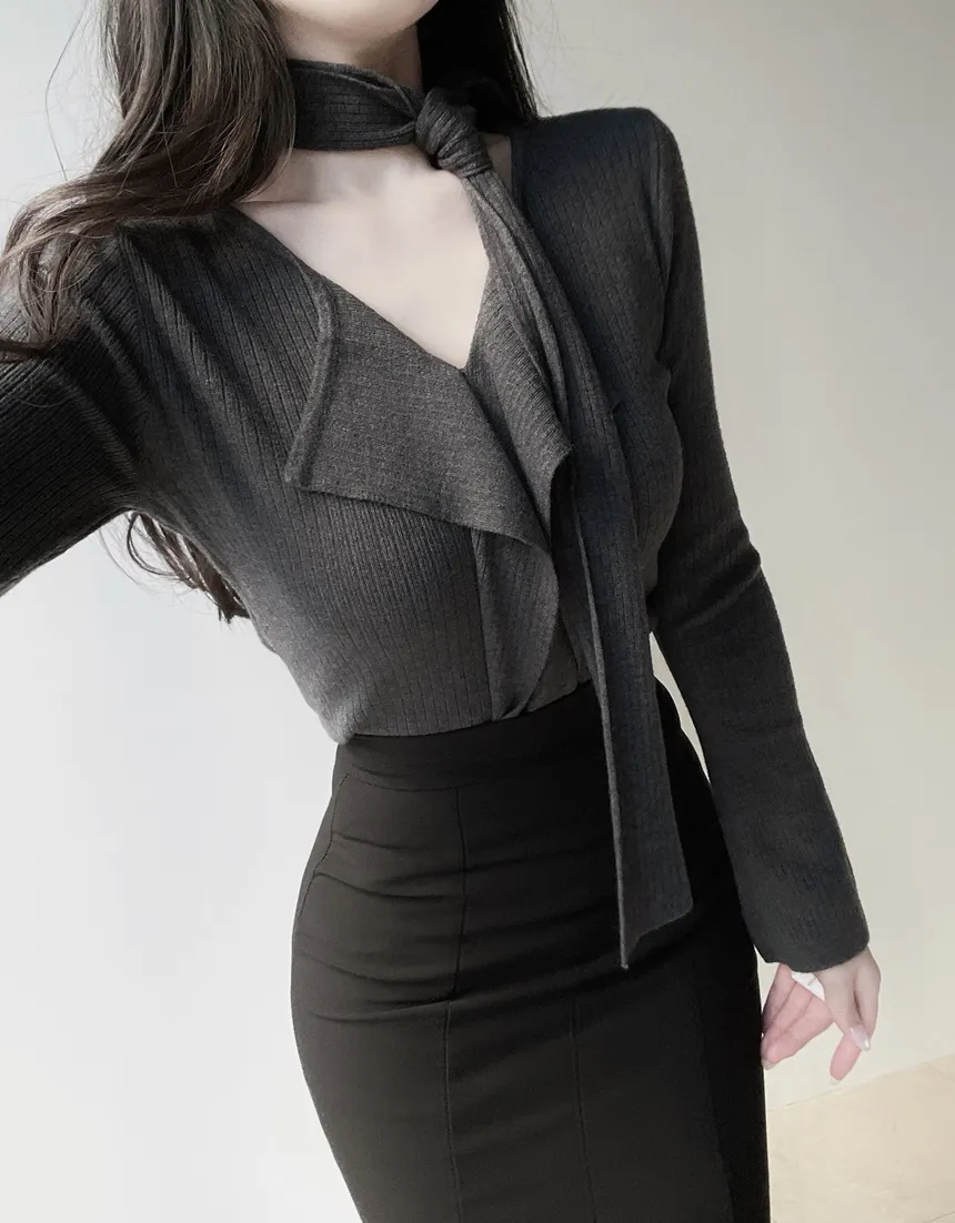 リブフリルニットストラップ付 | mirangmirang | 詳細画像26