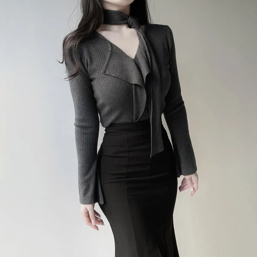 リブフリルニットストラップ付 | mirangmirang | 詳細画像27