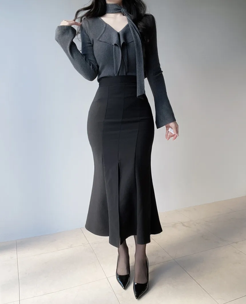 リブフリルニットストラップ付 | mirangmirang | 詳細画像31