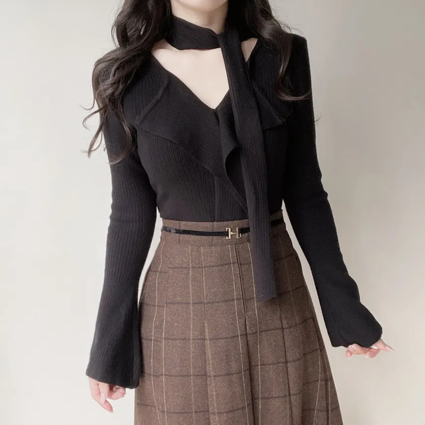 リブフリルニットストラップ付 | mirangmirang | 詳細画像41