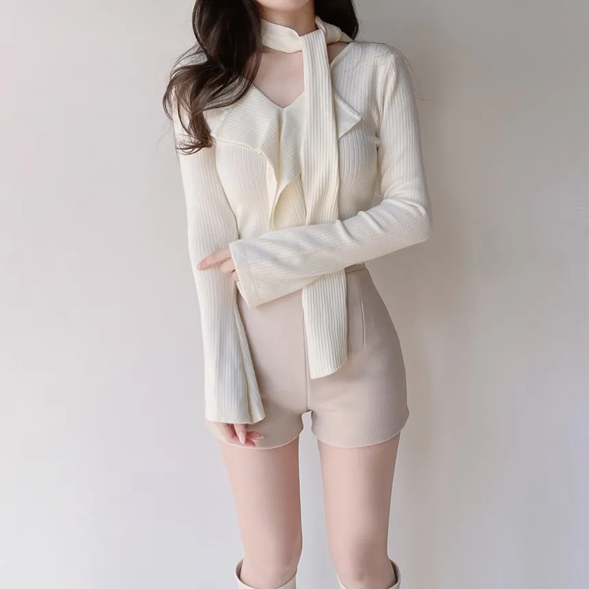 リブフリルニットストラップ付 | mirangmirang | 詳細画像48