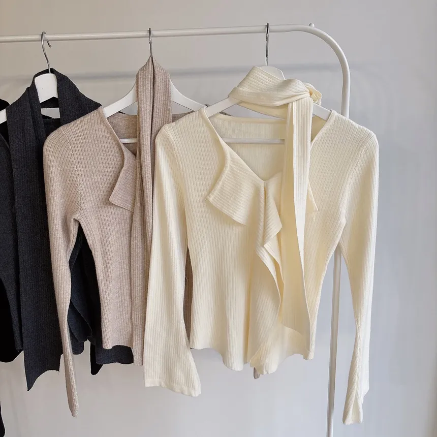 リブフリルニットストラップ付 | mirangmirang | 詳細画像71