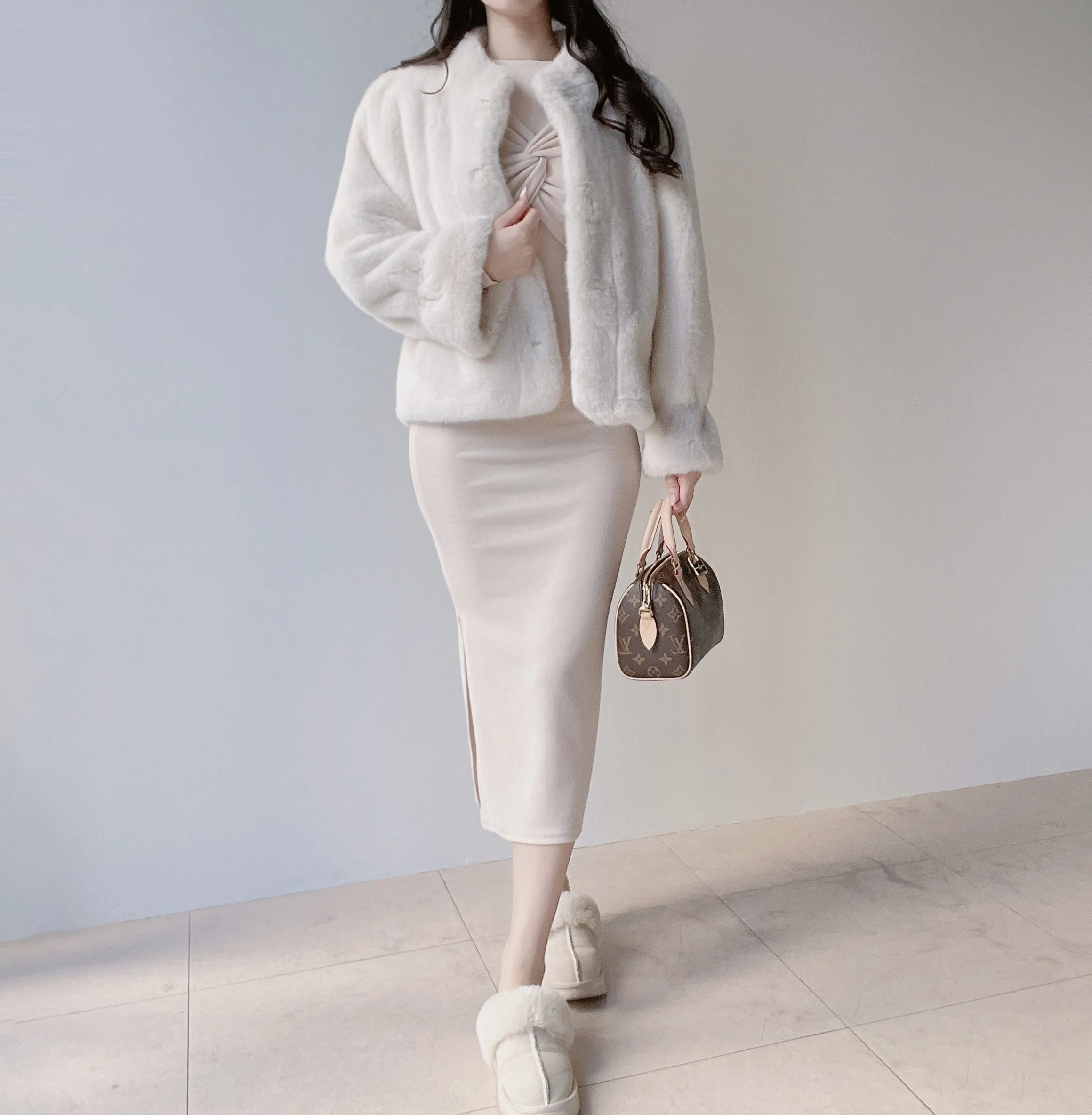 ツイストラウンドネックロングスリットアンサンブル | mirangmirang | 詳細画像7