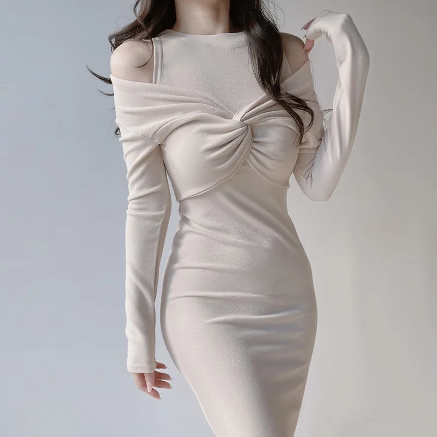 ツイストラウンドネックロングスリットアンサンブル | mirangmirang | 詳細画像11