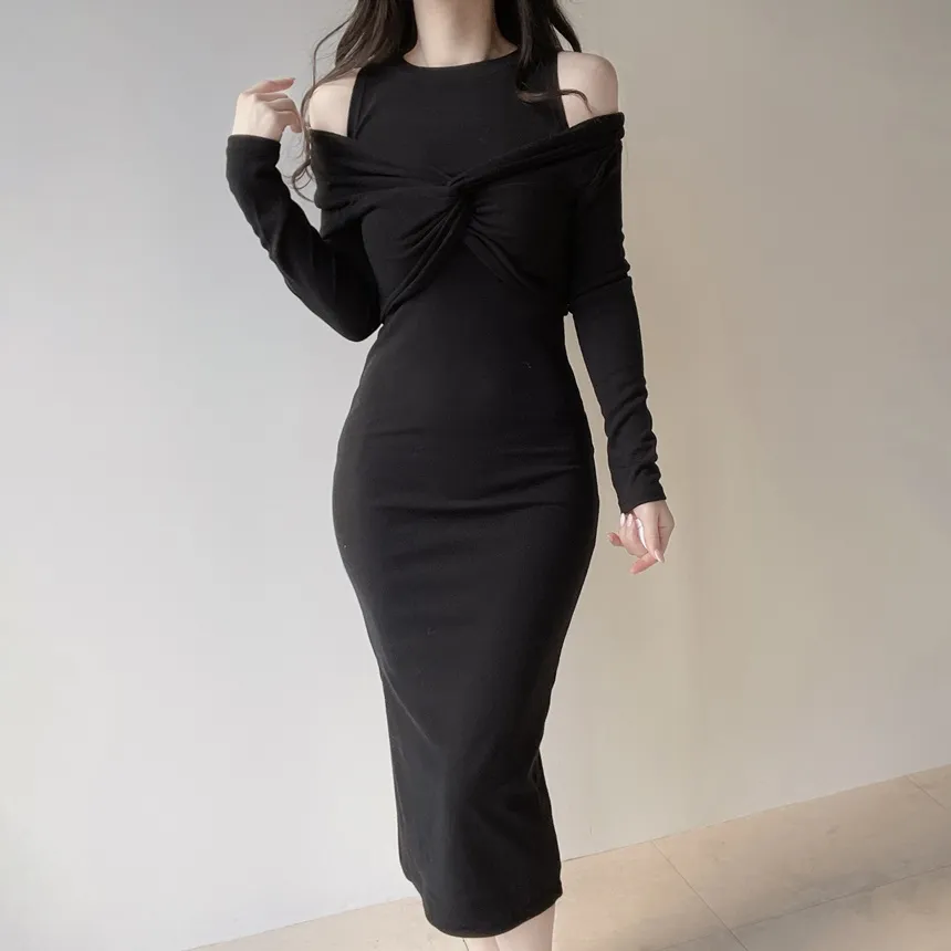 ツイストラウンドネックロングスリットアンサンブル | mirangmirang | 詳細画像22