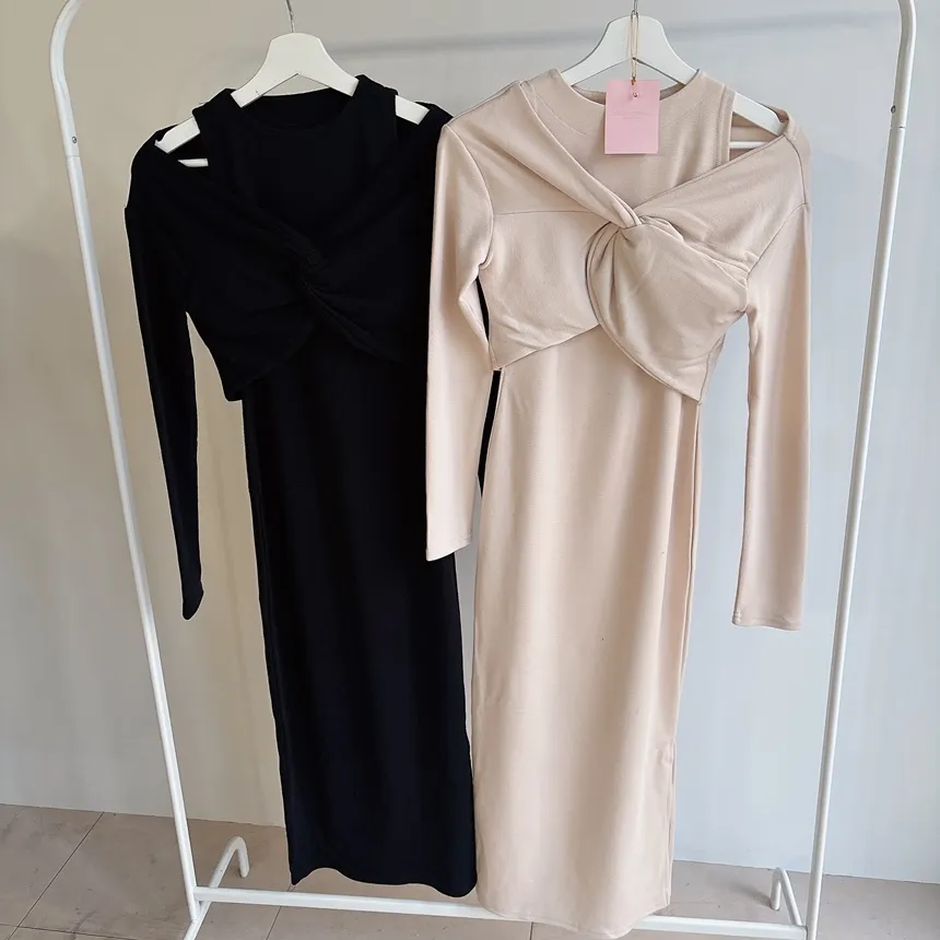 ツイストラウンドネックロングスリットアンサンブル | mirangmirang | 詳細画像23