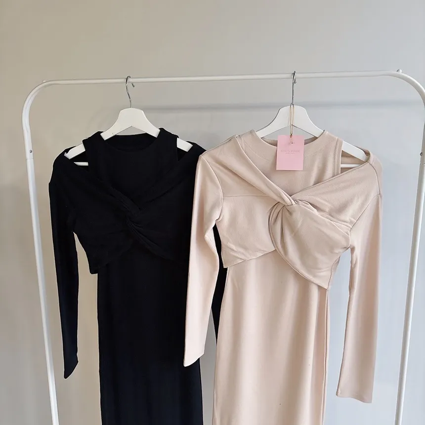 ツイストラウンドネックロングスリットアンサンブル | mirangmirang | 詳細画像24