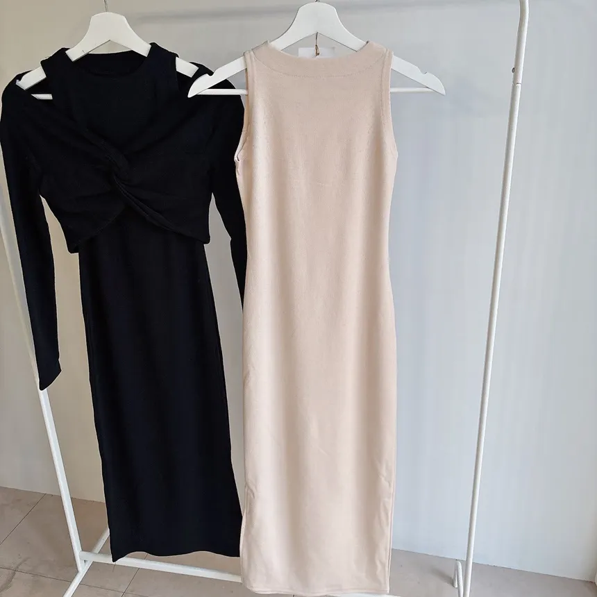 ツイストラウンドネックロングスリットアンサンブル | mirangmirang | 詳細画像28