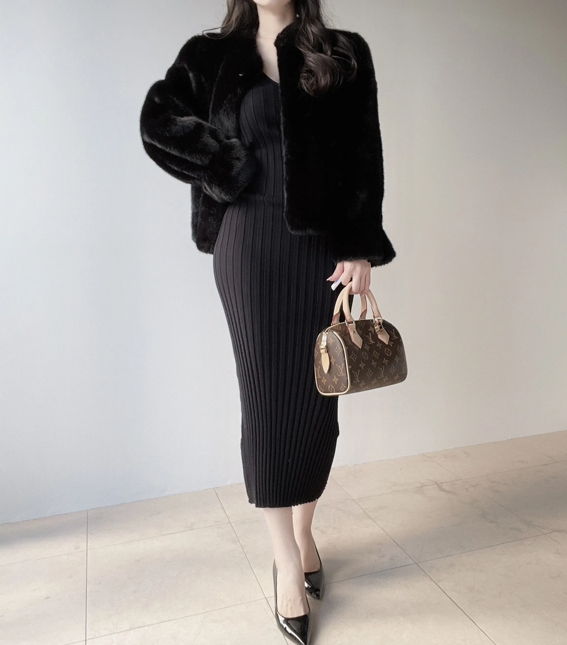 リブVネックロングバックリボンスリム | mirangmirang | 詳細画像22