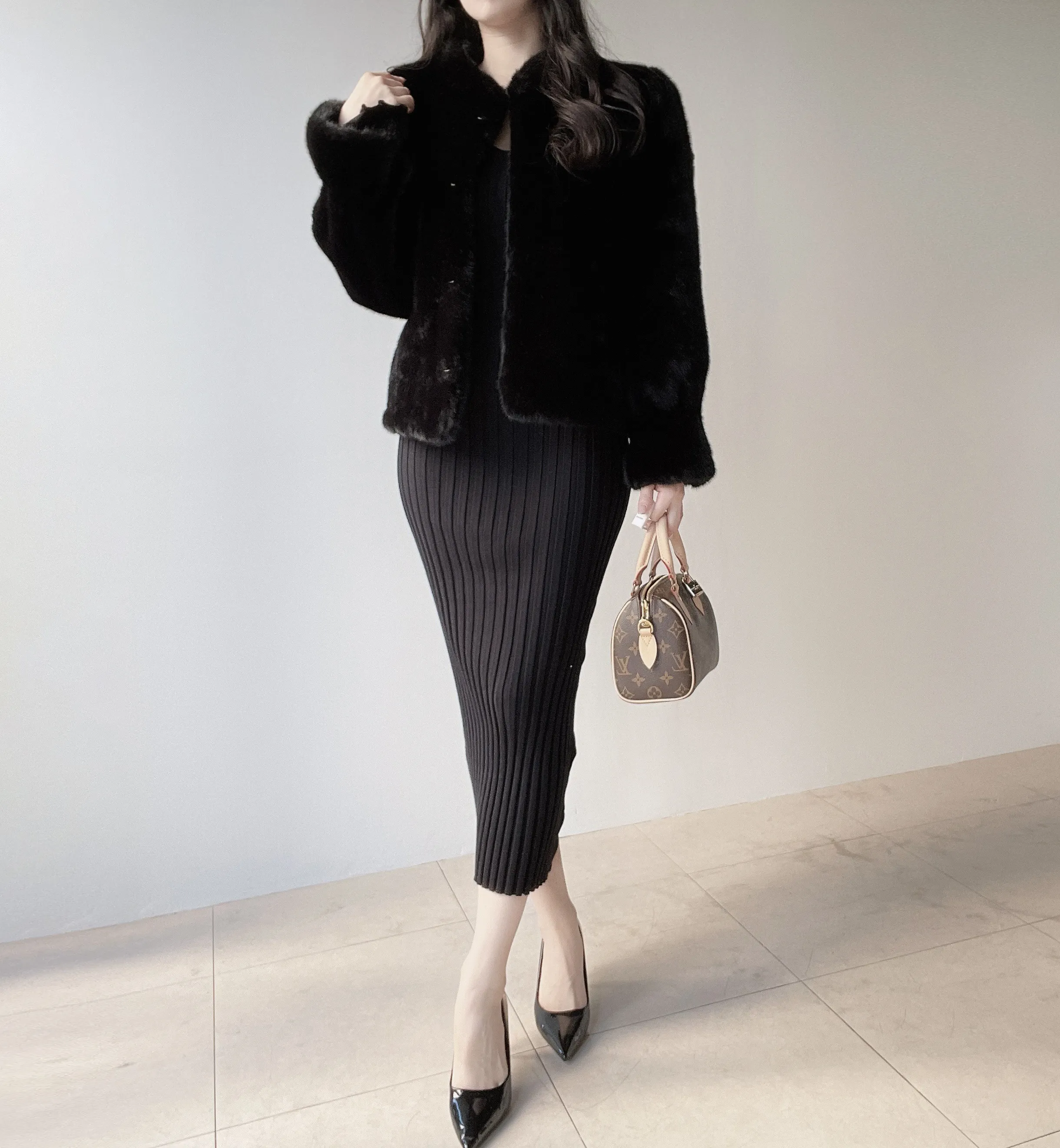 リブVネックロングバックリボンスリム | mirangmirang | 詳細画像23