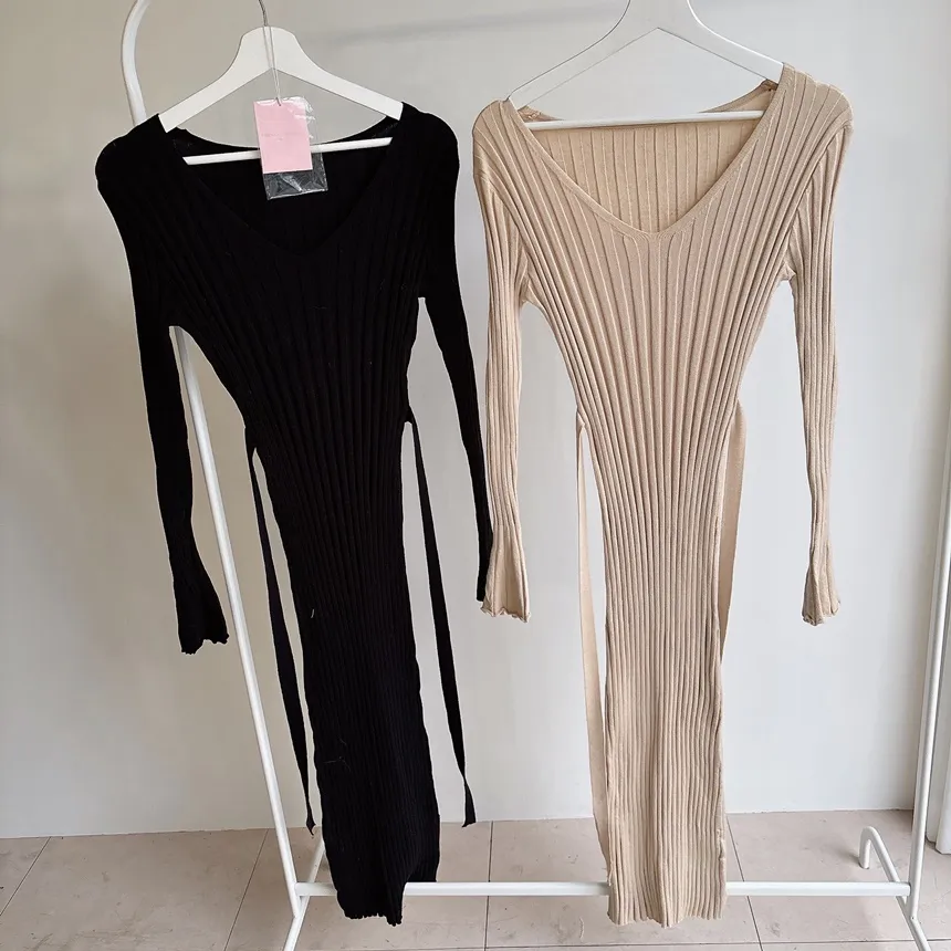 リブVネックロングバックリボンスリム | mirangmirang | 詳細画像29