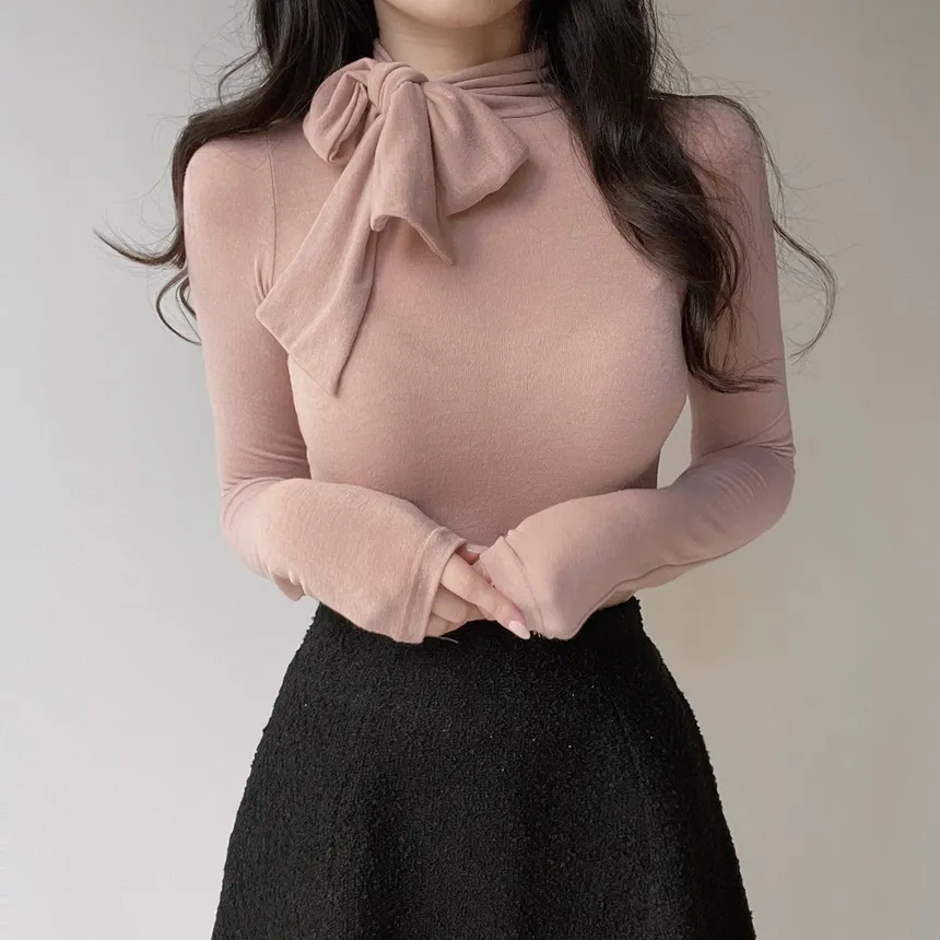 ストレッチスカーフネックTシャツ | mirangmirang | 詳細画像2