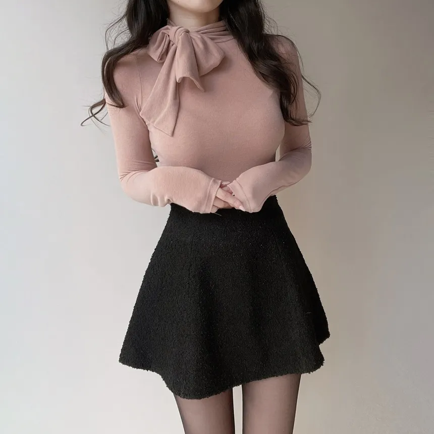 ストレッチスカーフネックTシャツ | mirangmirang | 詳細画像4