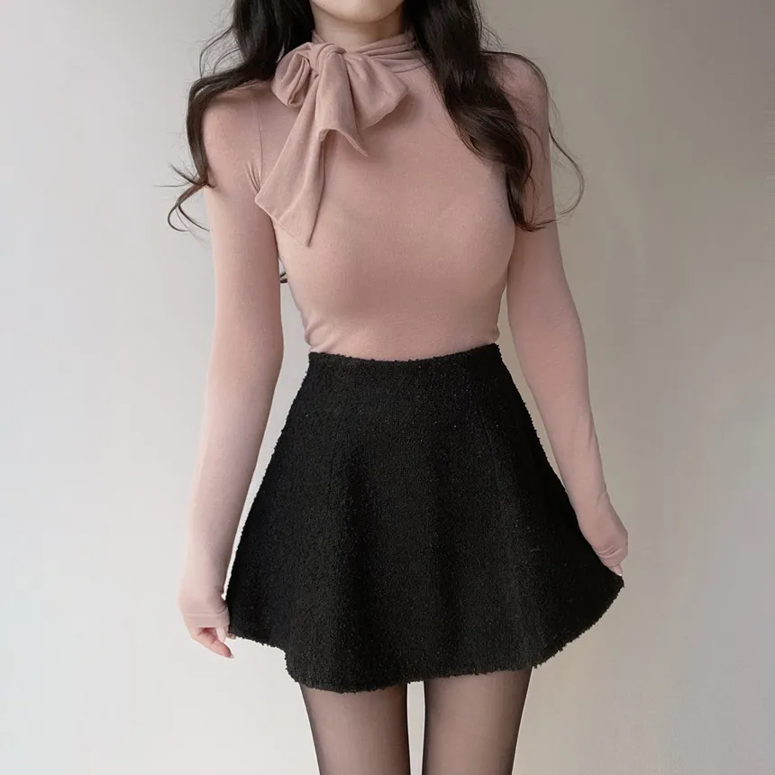 ストレッチスカーフネックTシャツ | mirangmirang | 詳細画像7