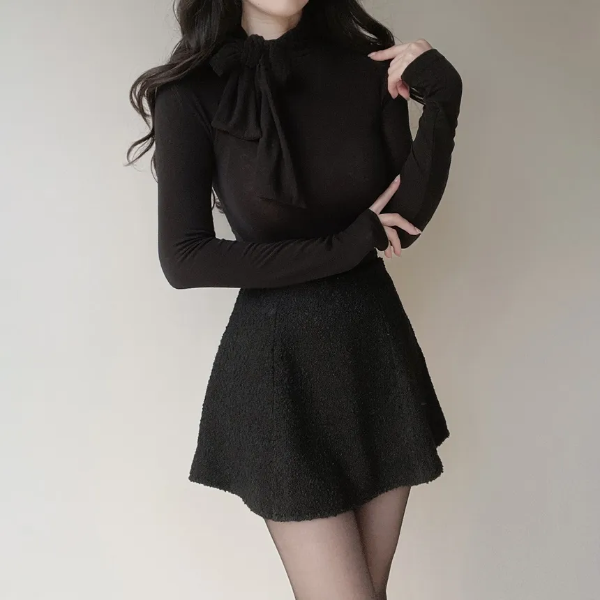 ストレッチスカーフネックTシャツ | mirangmirang | 詳細画像22