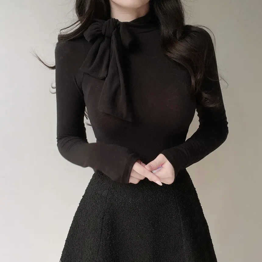 ストレッチスカーフネックTシャツ | mirangmirang | 詳細画像25