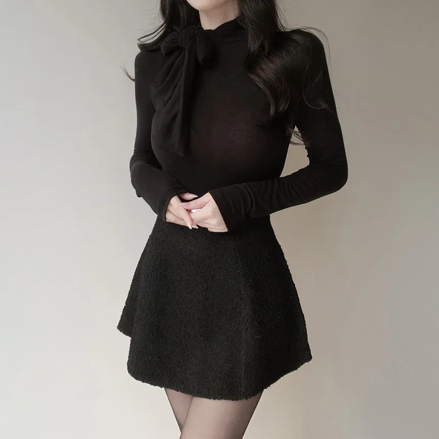 ストレッチスカーフネックTシャツ | mirangmirang | 詳細画像26