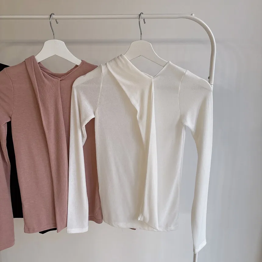 ストレッチスカーフネックTシャツ | mirangmirang | 詳細画像30