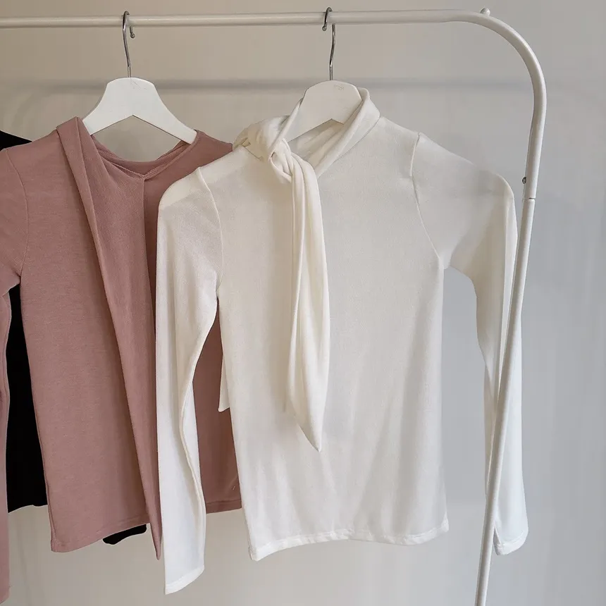 ストレッチスカーフネックTシャツ | mirangmirang | 詳細画像32